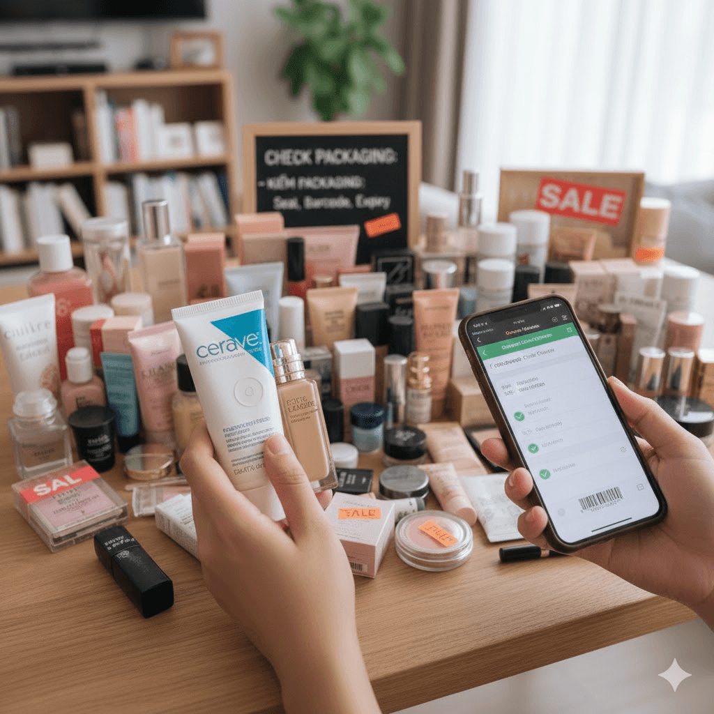 Cách kiểm tra mỹ phẩm thanh lý